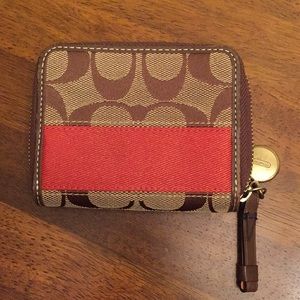 Coach Signature Stripe Wallet